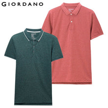 Load image into Gallery viewer, Giordano Men Polo Shirt 2-Pack Pique Slim Mens Polos Button Placket Short Sleeve Polo Shirt Homme De Marque Solid Summer
