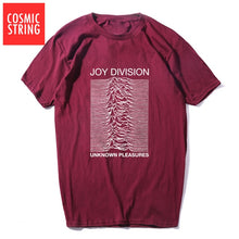 Load image into Gallery viewer, COSMIC STRING 100% cotton summer men's T-shirts Joy Division Unknown Pleasure punk COOL T-shirt rock hipster t shirt tee shirts