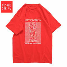 Load image into Gallery viewer, COSMIC STRING 100% cotton summer men's T-shirts Joy Division Unknown Pleasure punk COOL T-shirt rock hipster t shirt tee shirts